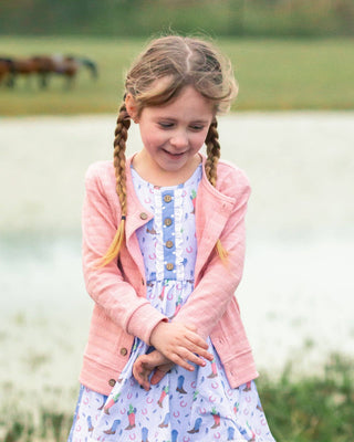 Cinnamon Rose Cable Cardigan