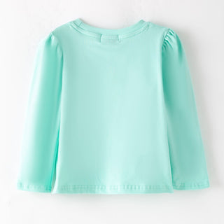 Aqua Santa Sequin Top