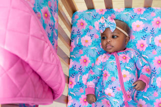 Dreamy Cosmos Mini Quilted Bamboo Baby Blanket