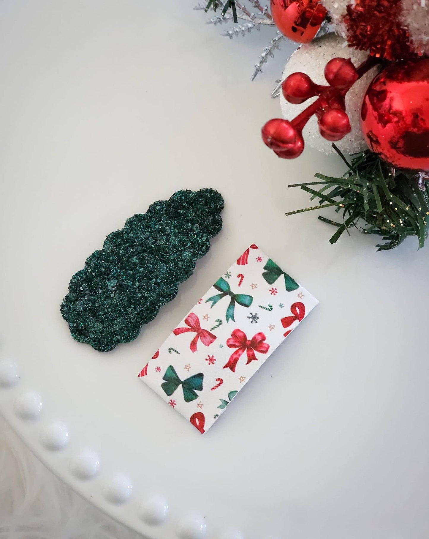 Christmas Bows Snap Clip Mix Set