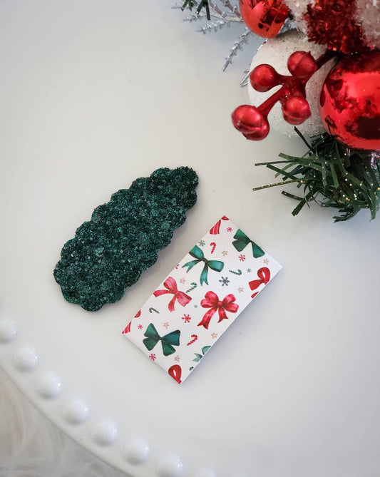 Christmas Bows Snap Clip Mix Set