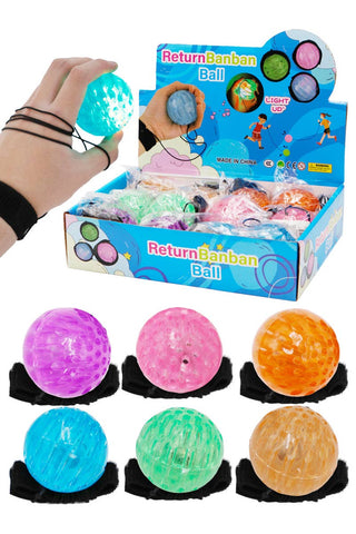 LED Light-Up Bouncy Return Gravity Ball