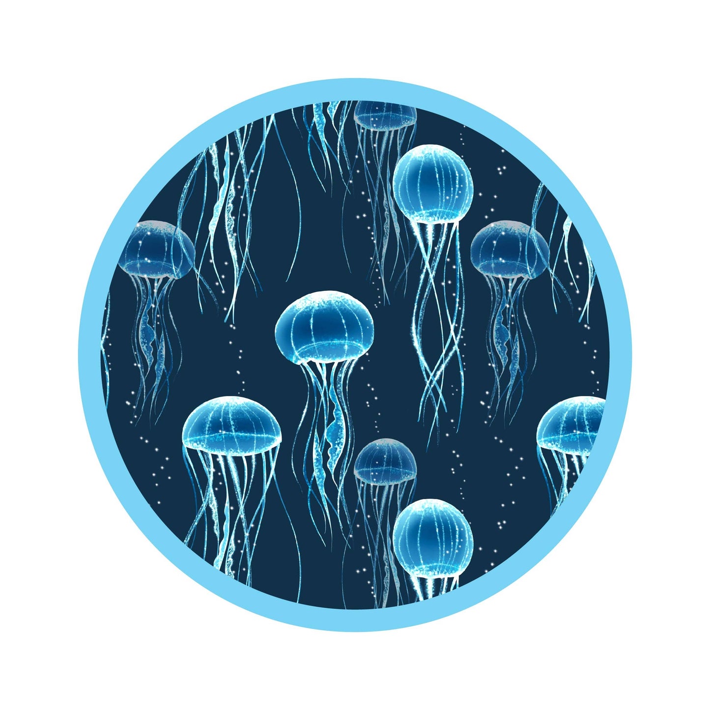 Blue Jellies Bamboo Zipper Pajamas