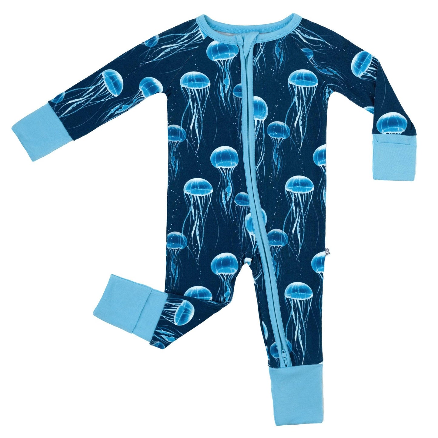 Blue Jellies Bamboo Zipper Pajamas