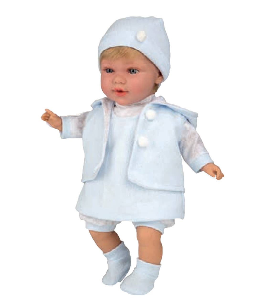 Ann Lauren Dolls 17 Inch Baby Doll with Blue Dress-Blonde