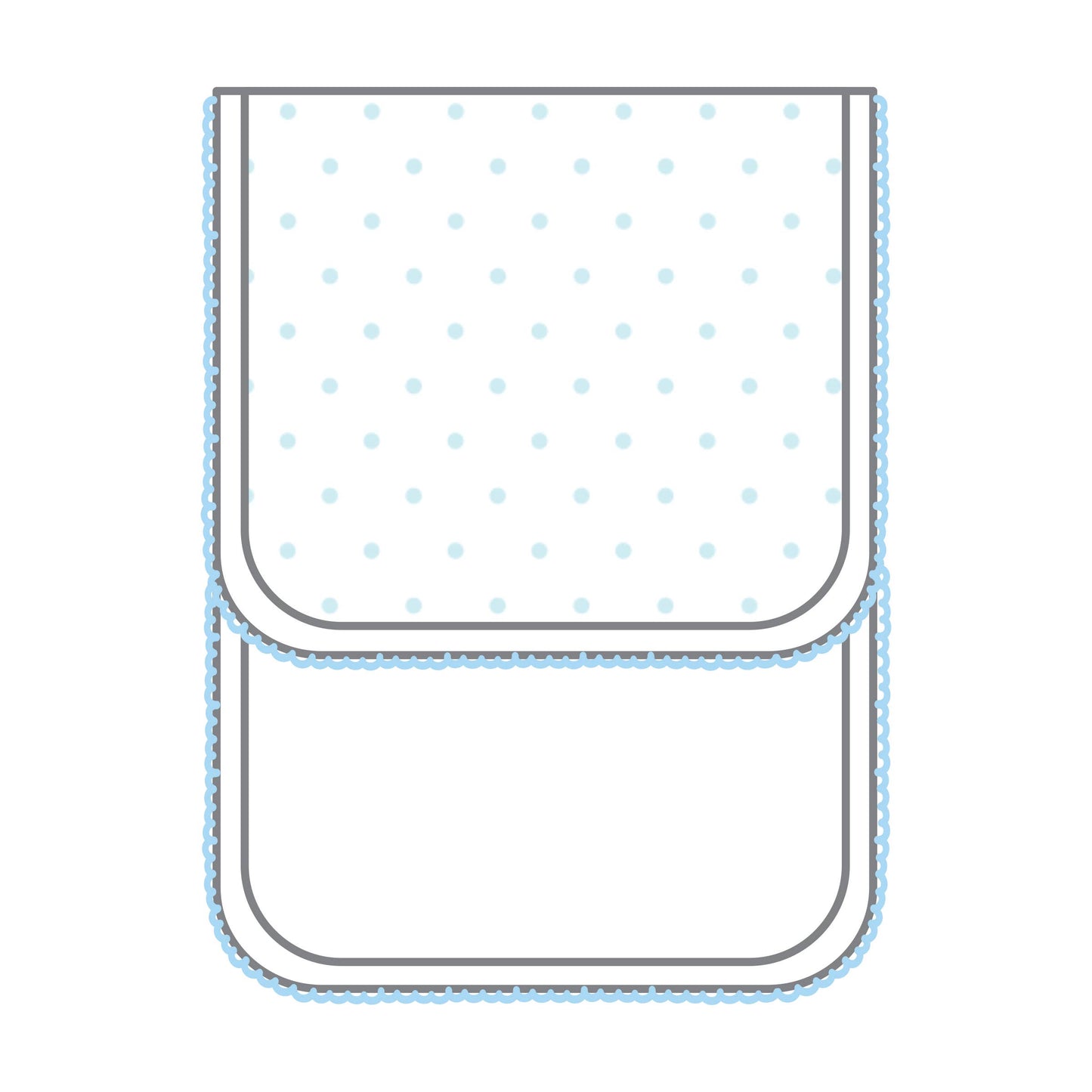 Mini Dots Burp Cloth - Blue