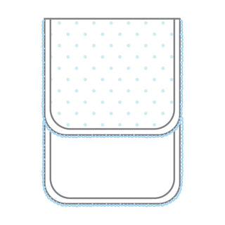 Mini Dots Burp Cloth - Blue