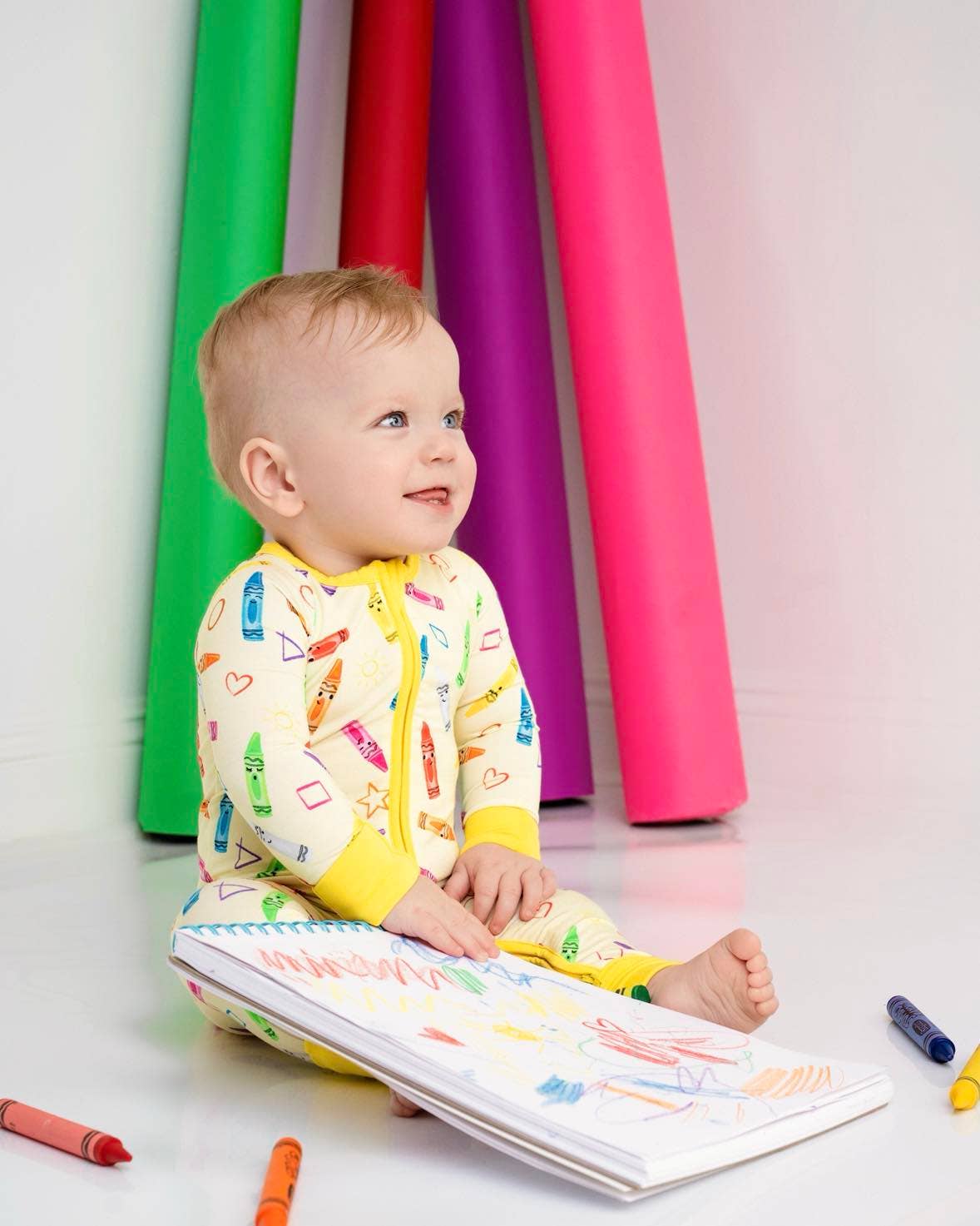 Crayon Crew Bamboo Zipper Romper