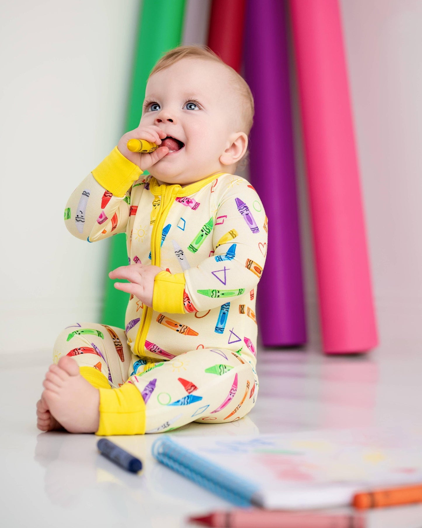 Crayon Crew Bamboo Zipper Romper