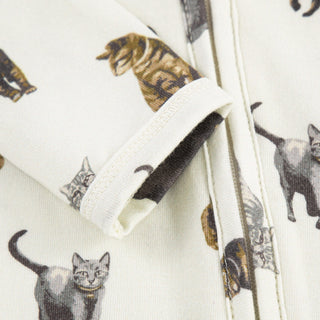 Cotton Stretch Zipper Footed Romper Cat | Milkbarn