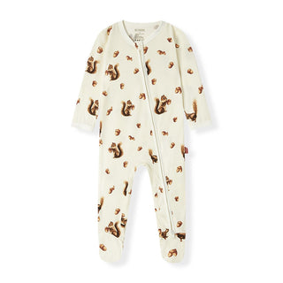 Luxe Stretch Zipper Footed Romper Chipmunk | Milkbarn