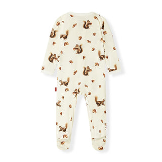 Luxe Stretch Zipper Footed Romper Chipmunk | Milkbarn