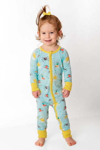 Spring Showers Bamboo Zipper Pajamas