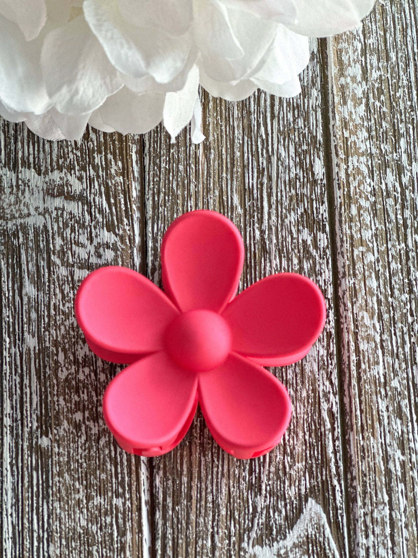 Hot Pink Flower Power Hair Clip
