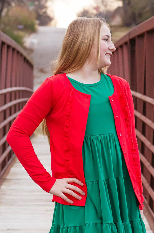 Red Knit Cardigan