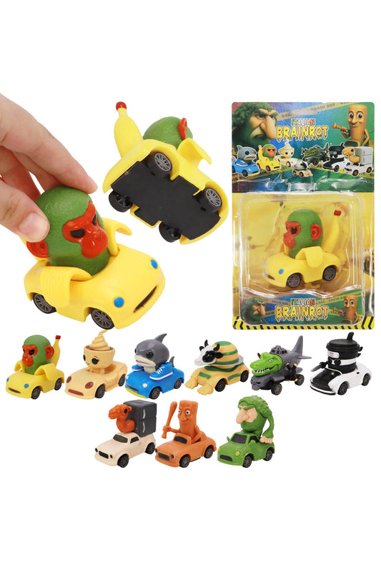 Italian Brainrot Free-wheel Mini Cars Toy