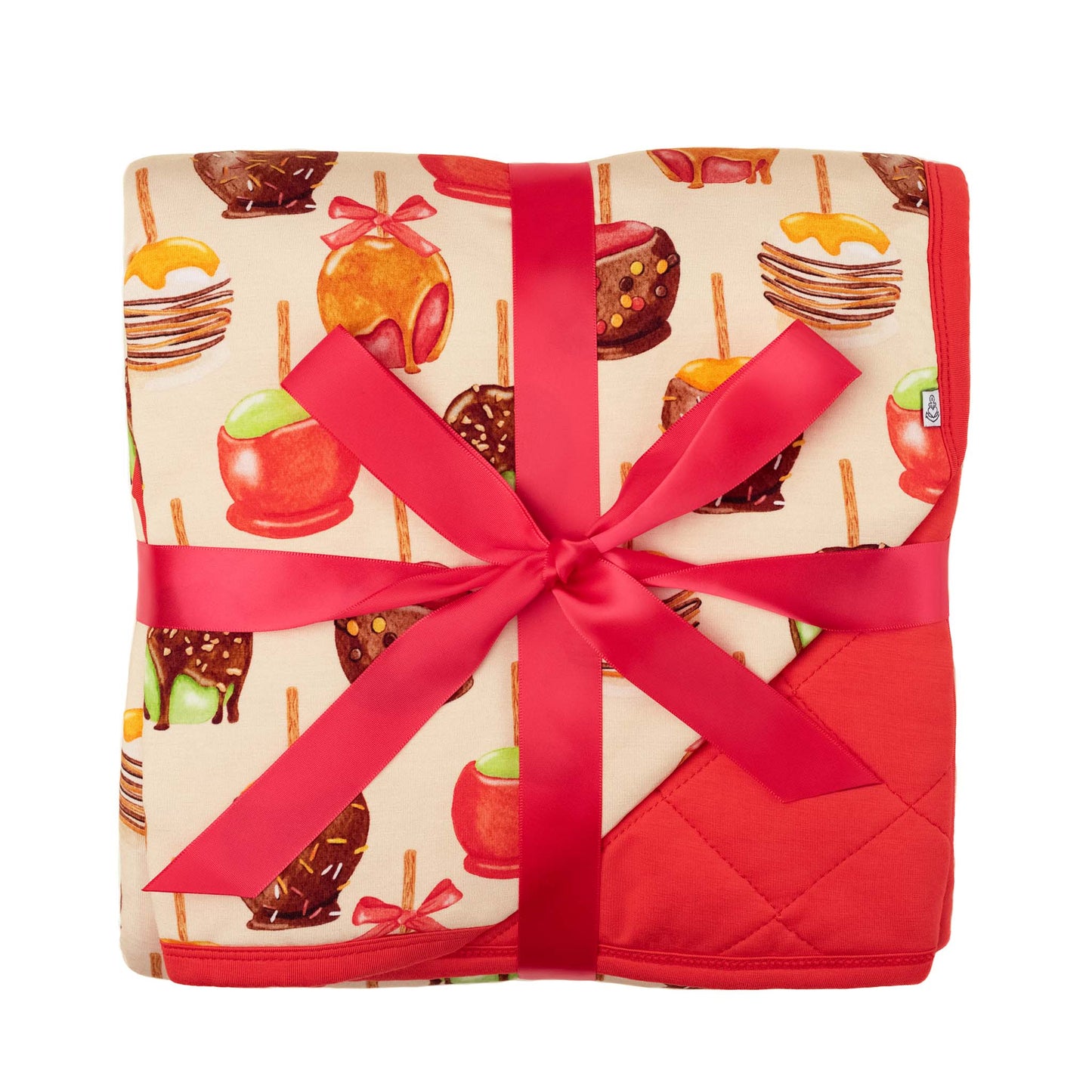 Candy Apples Mini Quilted Bamboo Blanket