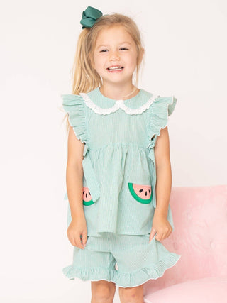 Watermelon Sweetie Ruffle Outfit