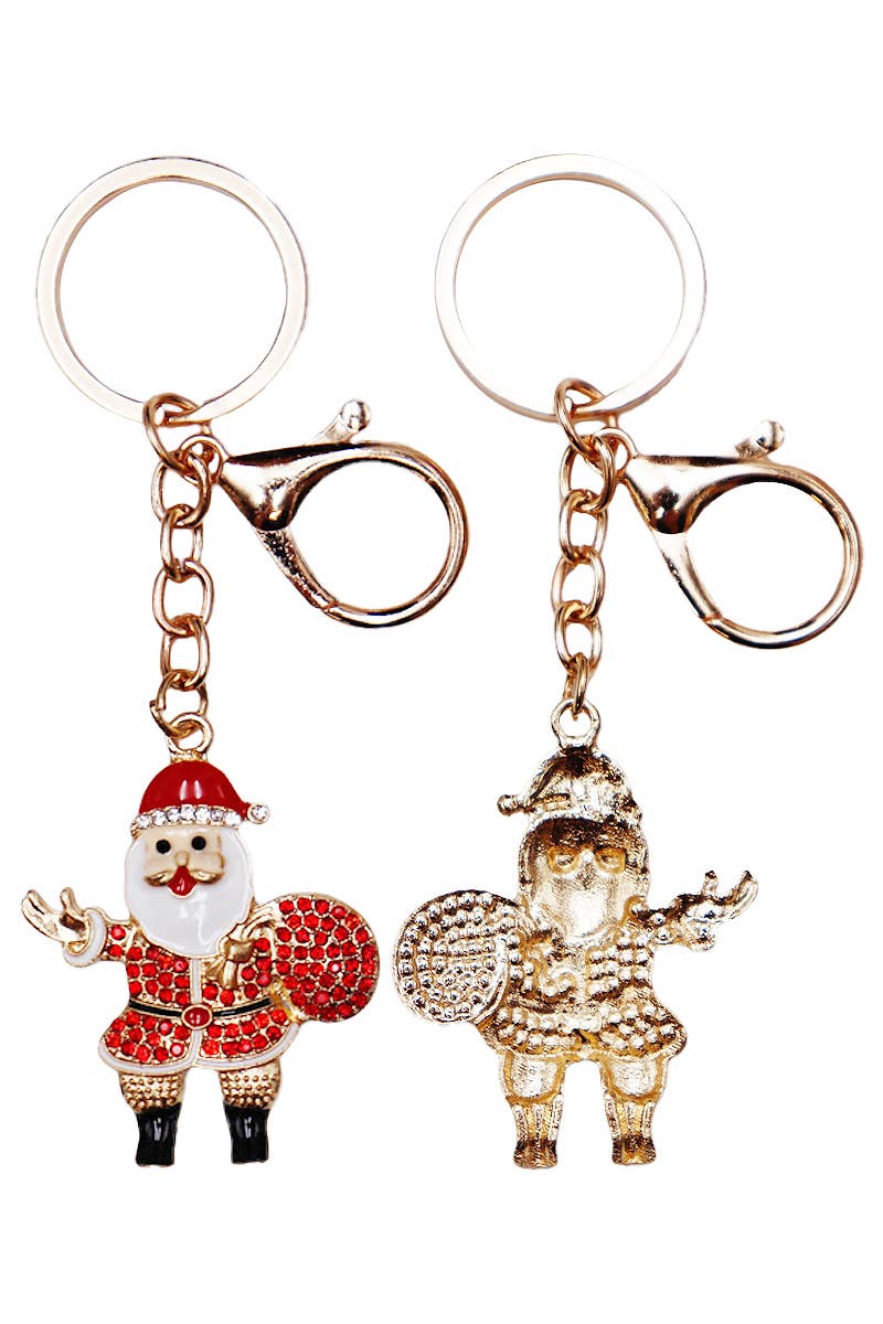 Christmas Ornament Bling Rhinestone Key Chain