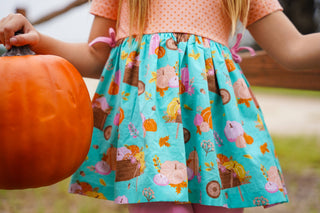 Pumpkin Harvest Girls' Fall Print Tunic and Leggings Set