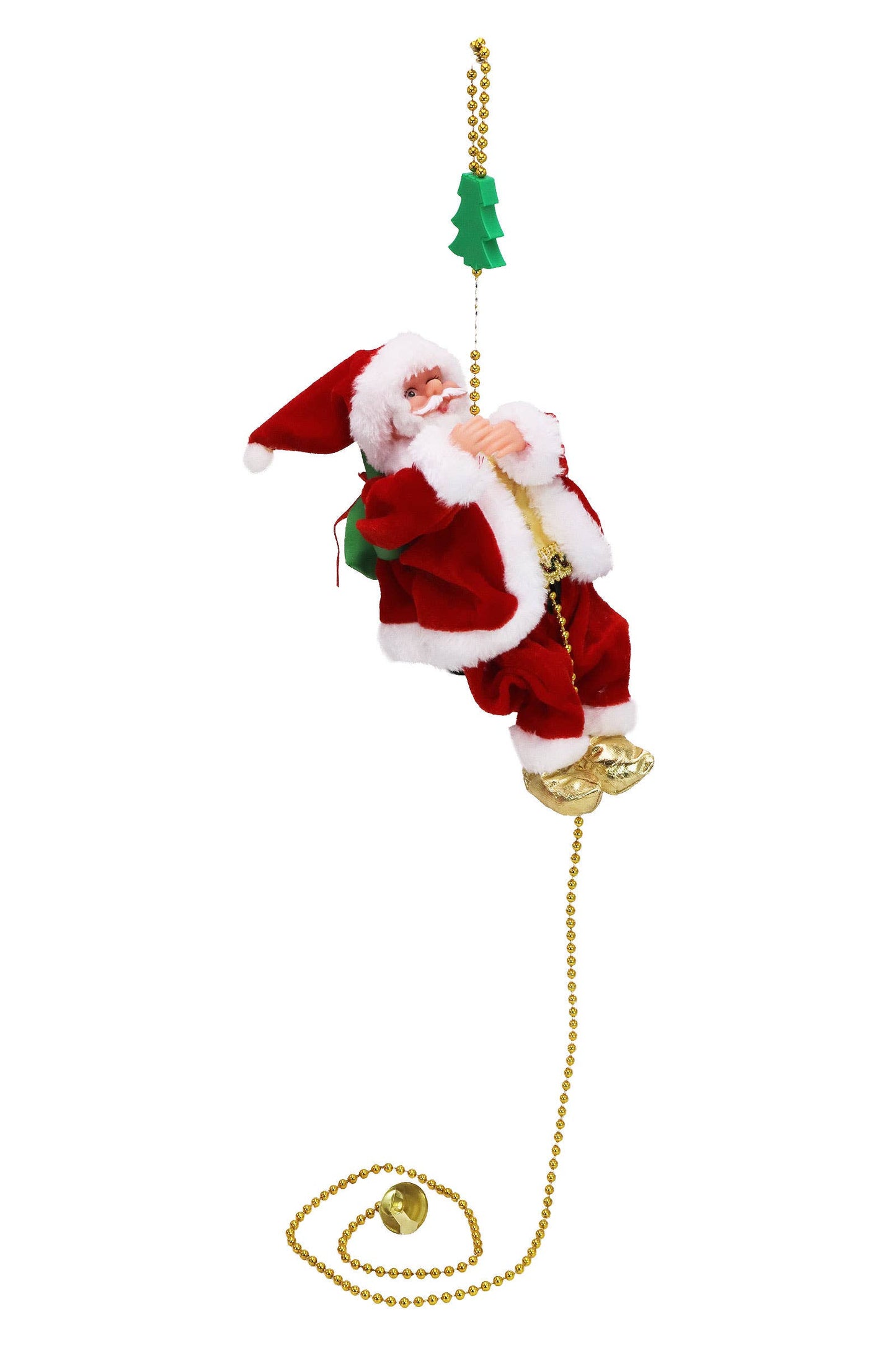 Santa Claus Climbing Music Playing Ornament