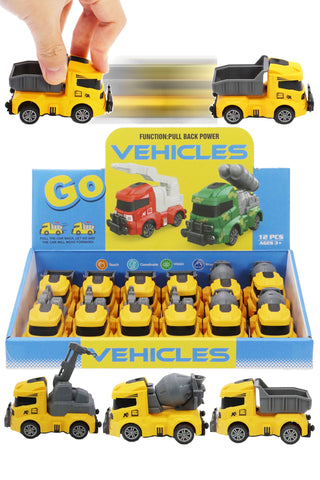 Construction Vehicles Pull Back Mini Wind-Up Toy