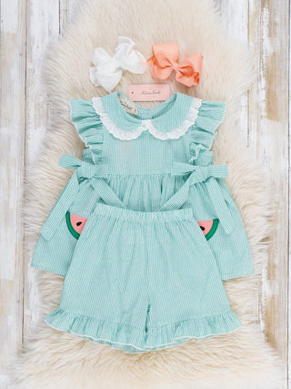Watermelon Sweetie Ruffle Outfit