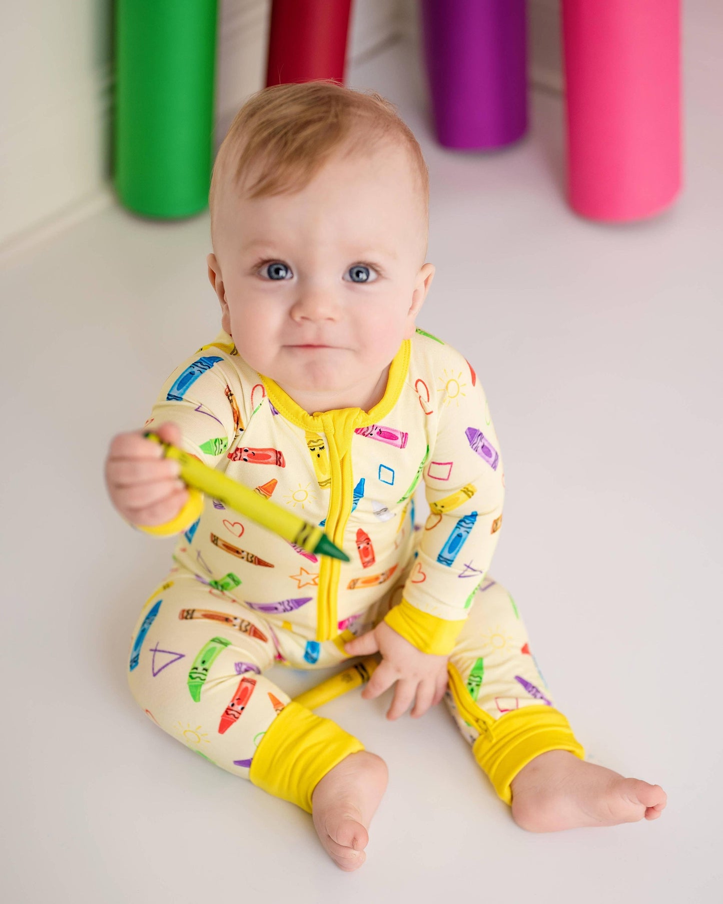 Crayon Crew Bamboo Zipper Romper
