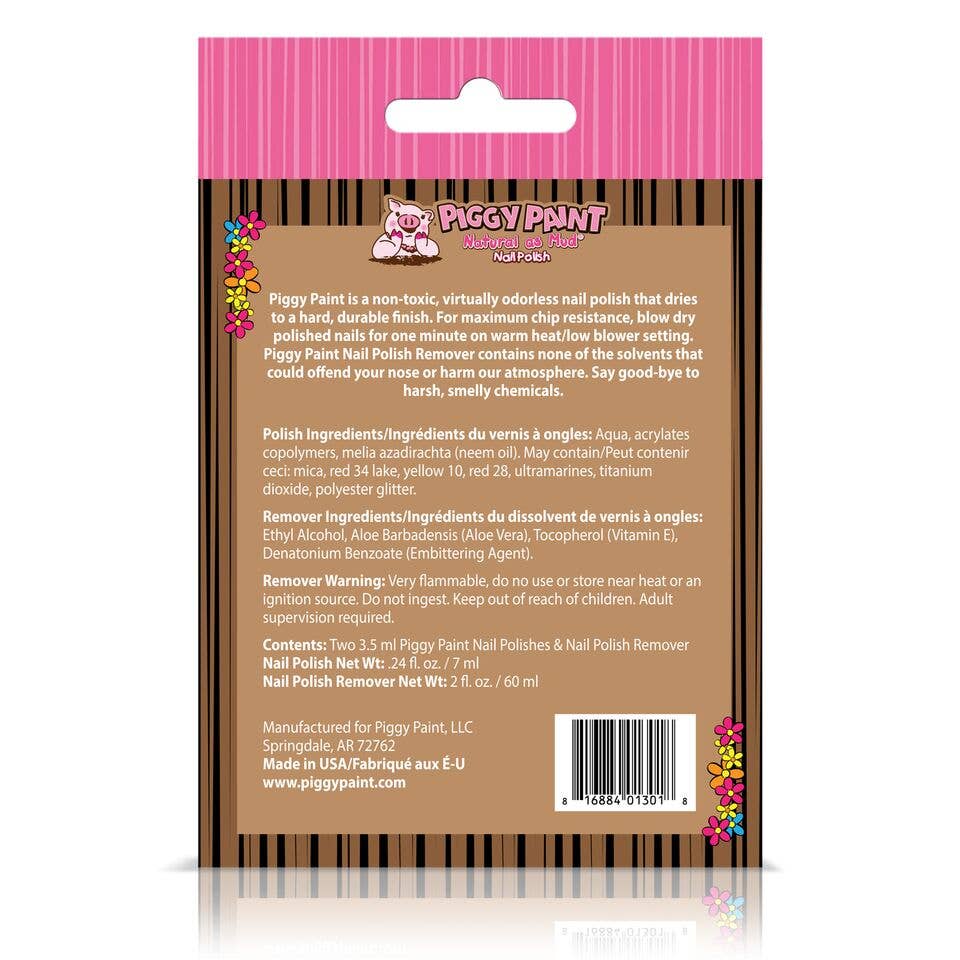 2 Polish And Remover Box Set Non-Toxic Kids Nail Polish