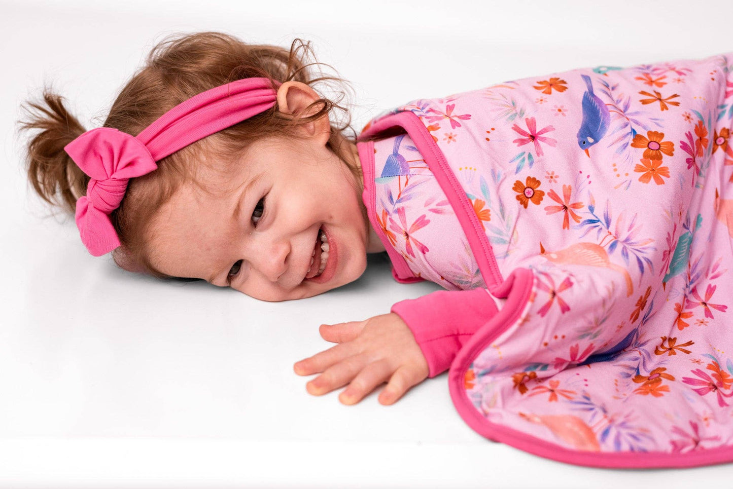 Blooming Birds Mini Quilted Bamboo Baby Blanket