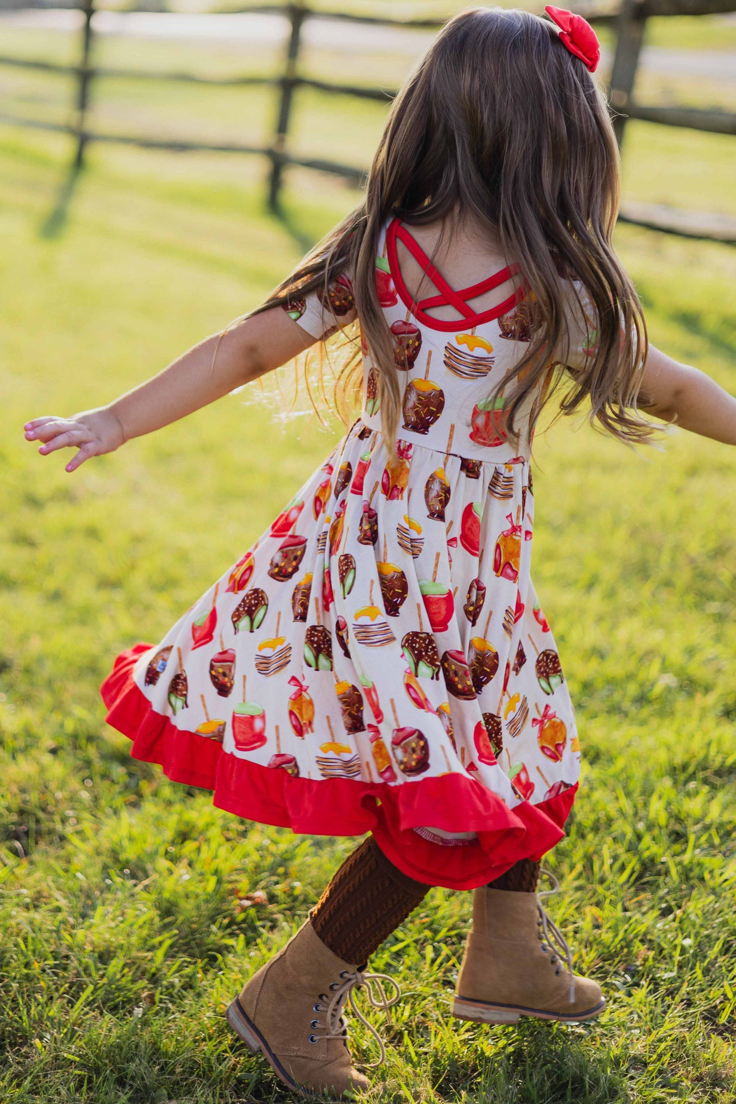 Candy Apples Bamboo Ruffle Dress