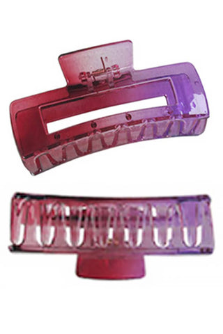 Glossy Ombre Gradient Block Clear Y2K Hair Claw