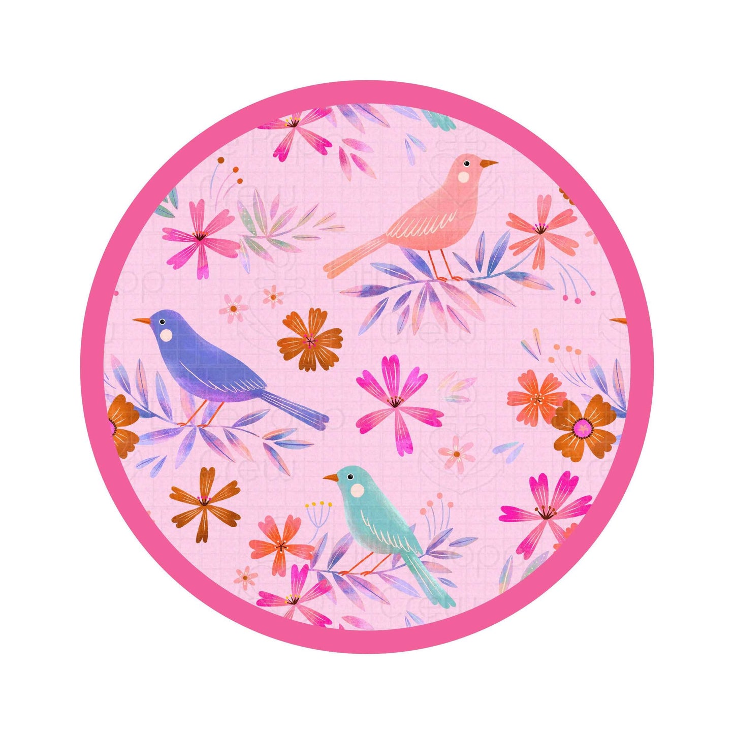 Blooming Birds Mini Quilted Bamboo Baby Blanket