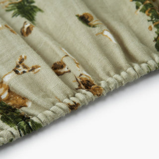 Organic Cotton Crib Sheet Forest Party | Milkbarn