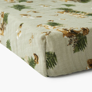 Organic Cotton Crib Sheet Forest Party | Milkbarn
