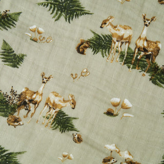 Organic Cotton Crib Sheet Forest Party | Milkbarn