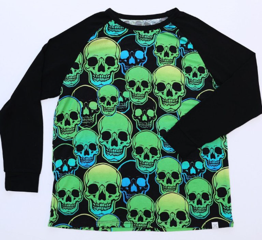 Graveyard Bamboo Long Sleeve Raglan Tee