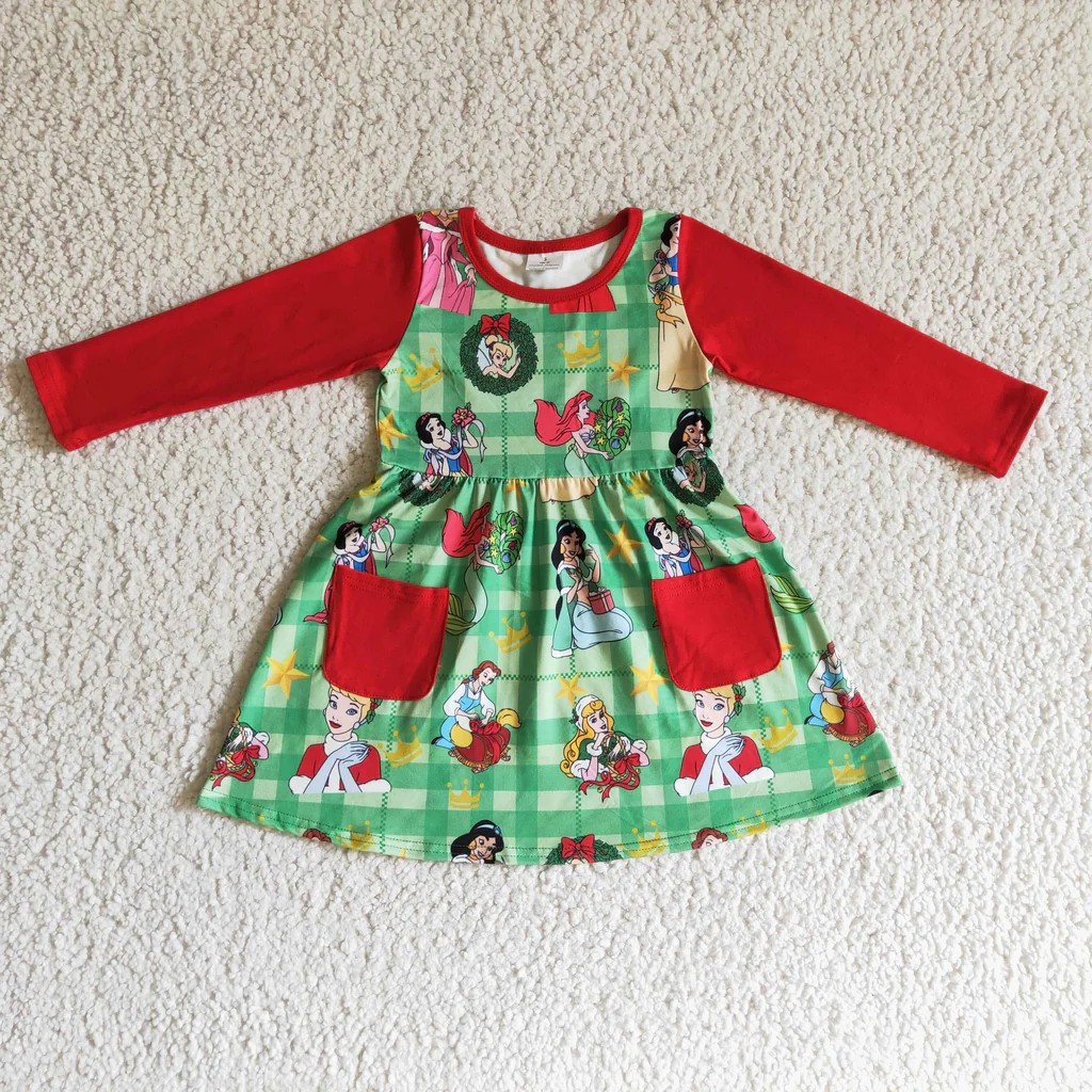 Christmas Castle Princess Holiday Long Sleeve Dress