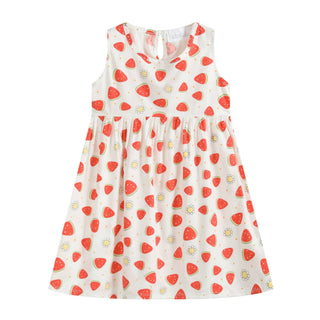 Red Watermelon Sleeveless Dress