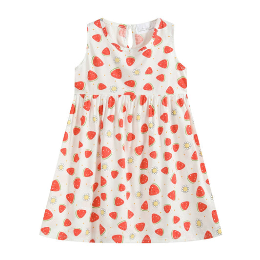 Red Watermelon Sleeveless Dress