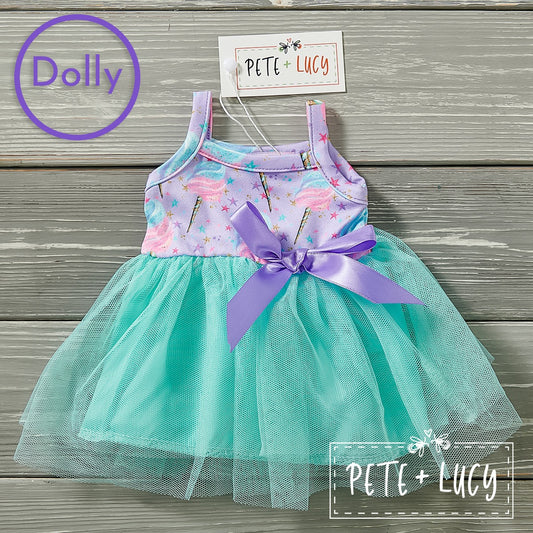 Cotton Candy Delight Doll Dress - Pete + Lucy