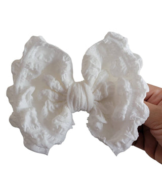 White Fluffy Savannah Bow
