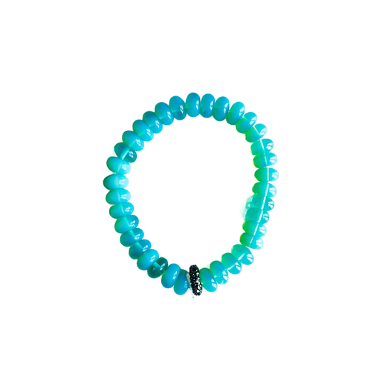 Candy Stretch Bracelet - Aqua Opaline