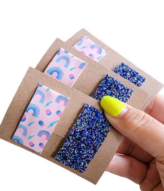 80's Rainbows 2" Rectangle Snap Clip Pair