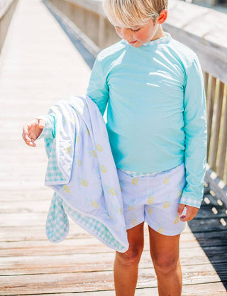 Blue Pineapple Swim Towel - Sugar Bee Clothing