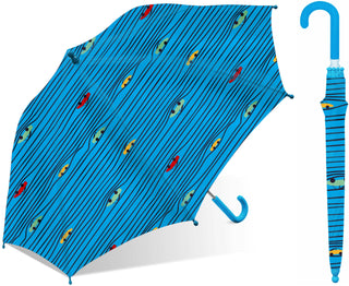 Racecar Print 30" Manual w/Hook Handle Children's Umbrella