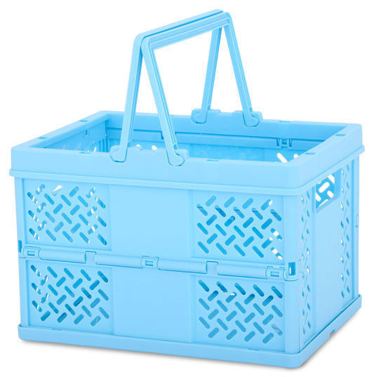 Small Blue Collapsible Storage Crate