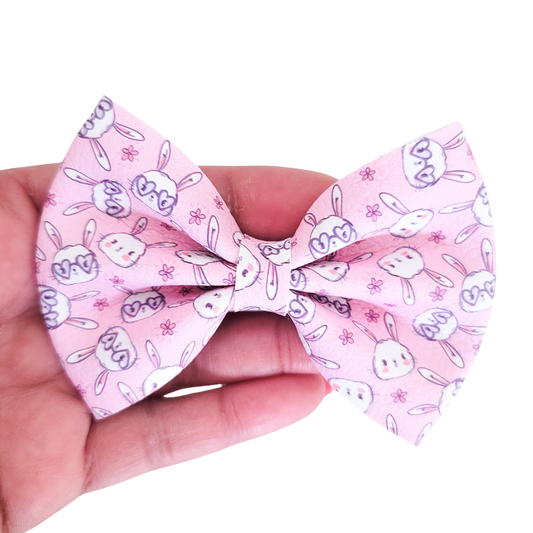 Luna Hair Bow | Vegan Leather Bow | Bunny Love