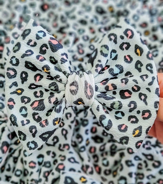 Aqua Haze Leopard Savannah Bow