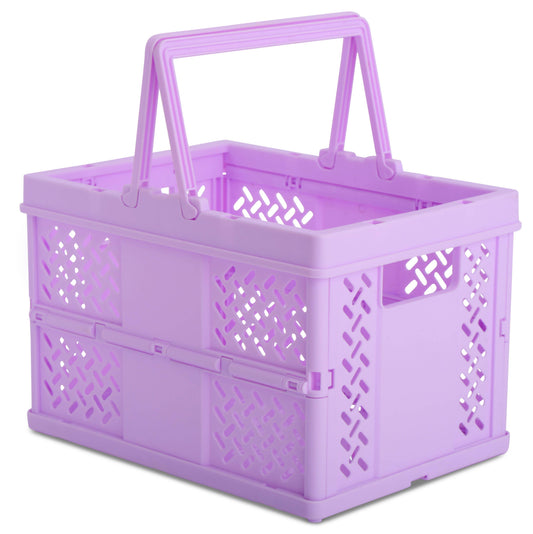Small Lavender Collapsibile Storage Crate